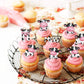 Cyodoos Edible Cow Cupcake Toppers - 40Pcs Wafer Paper Farm Animal Picks for Kids Birthday Party Decorations