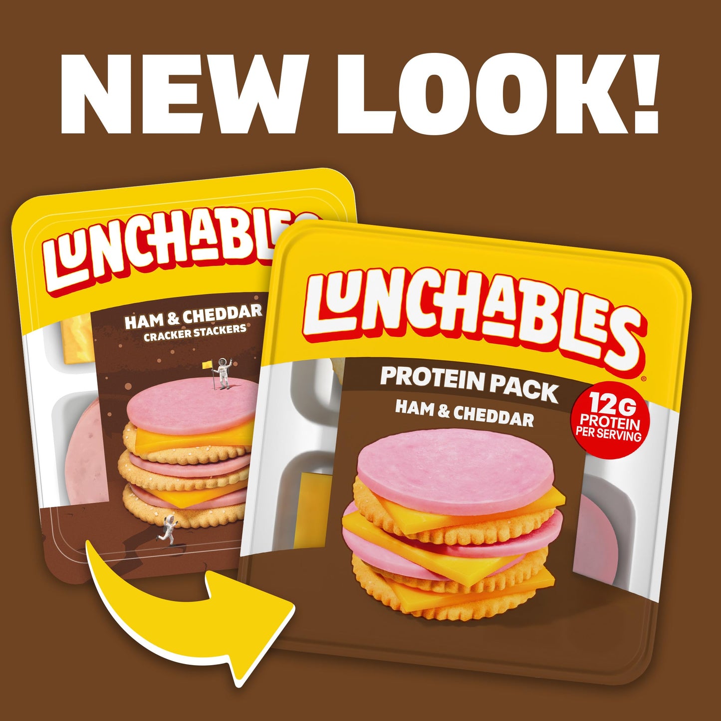 Lunchables Ham & Cheddar Protein Pack, 3.2 oz Pack