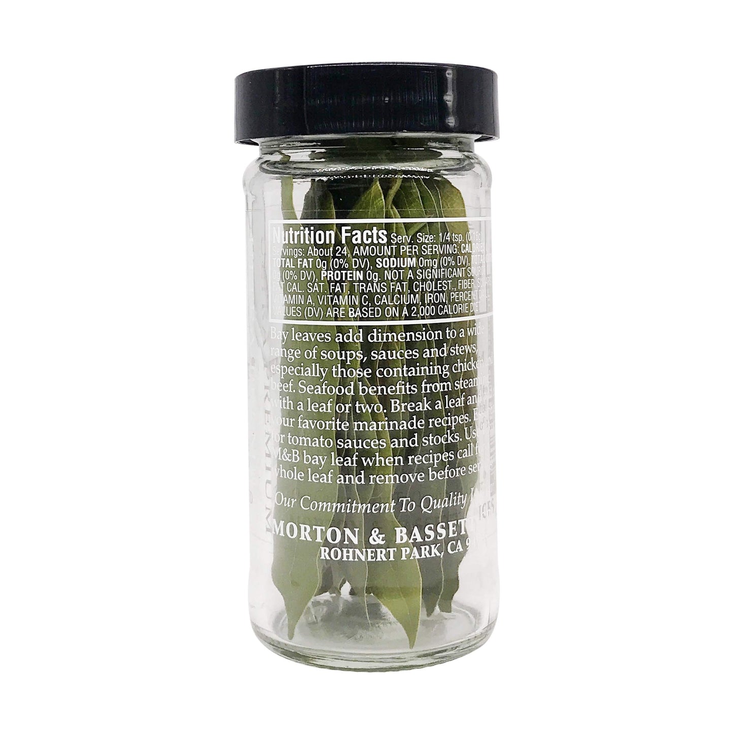 Morton & Bassett Bay Leaves, 0.14-Ounce Jar, Flavorful Culinary Herb, Pack of 1