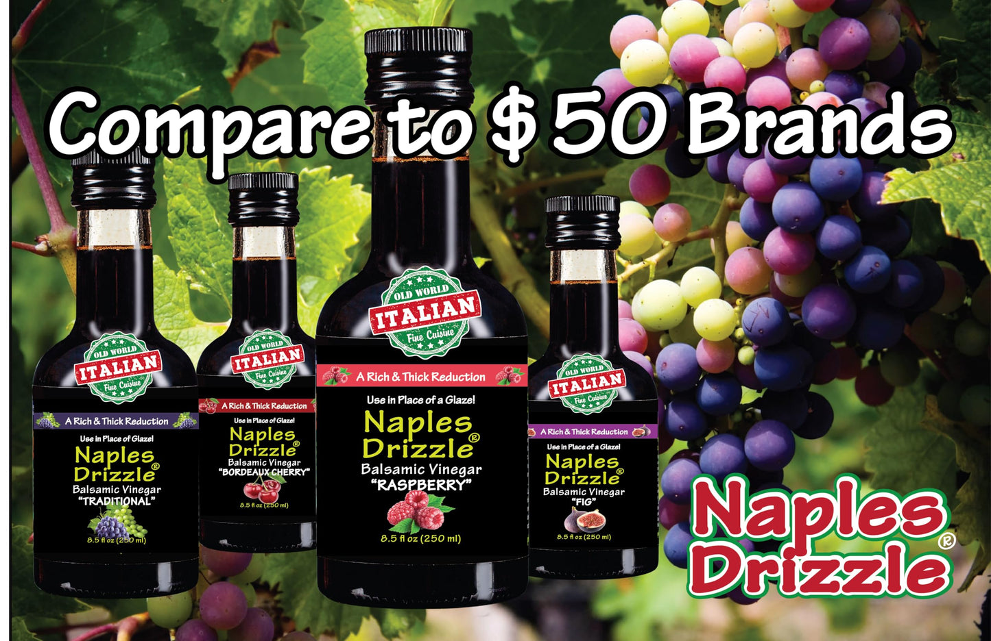 Bordeaux Cherry - Rich, Extra Thick Balsamic Vinegar Reduction, No Added Sugar Or Thickeners, Better-Than-Glaze Balsamic Vinegar
