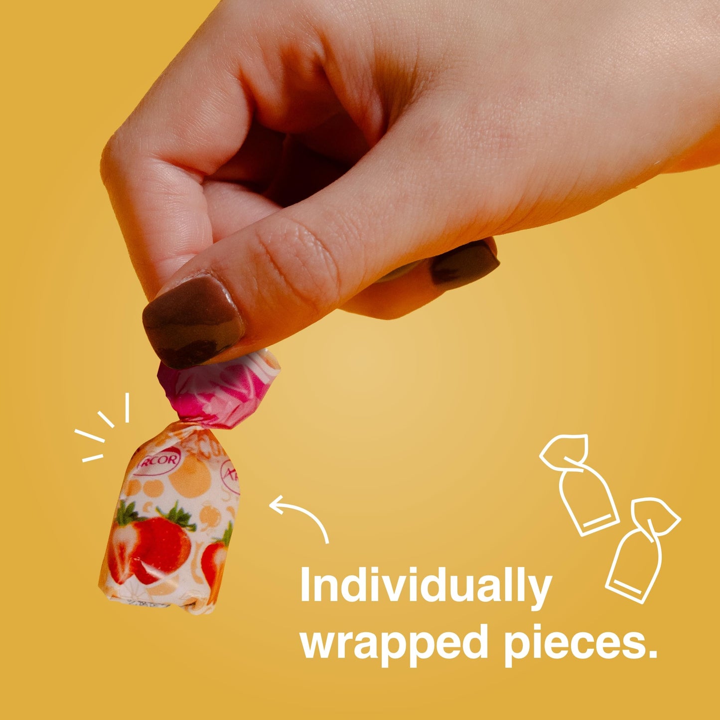 Assorted Fruit Hard Candy Individually Wrapped by Cambie, 6 lbs of Bulk Candy with a Deliciously Sweet Hard Exterior with a Soft