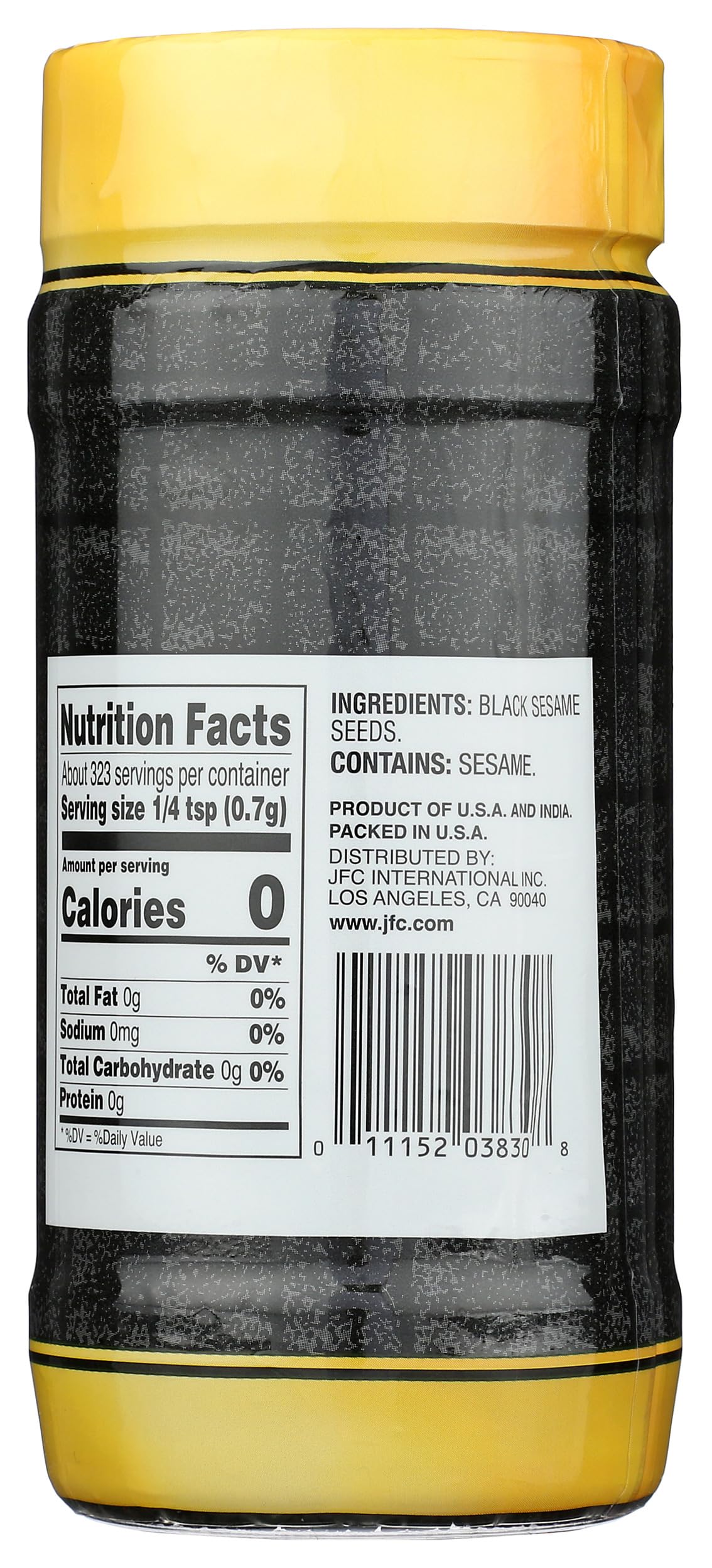 JFC Roasted Black Sesame Seeds Iri Goma, 8 oz