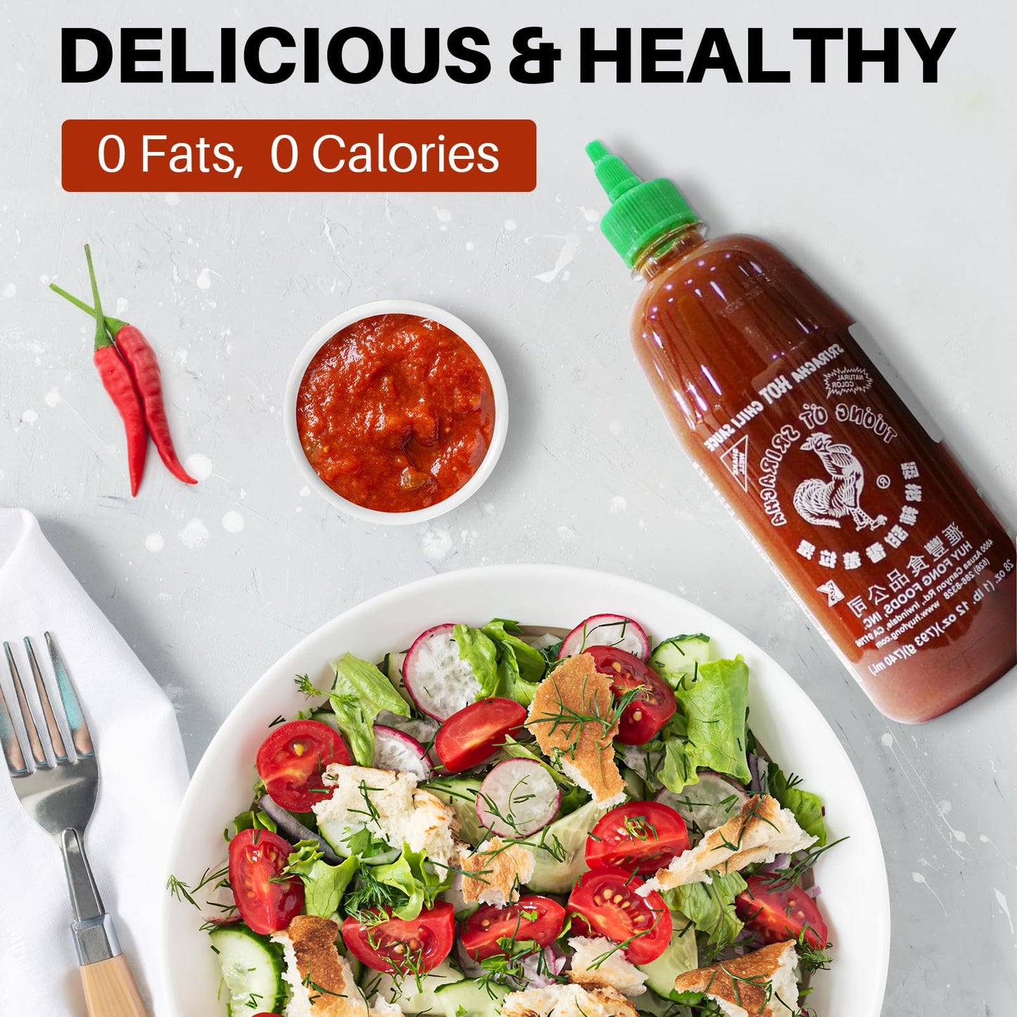 Huy Fong Sriracha Hot Chili Sauce 17Oz, 1 Pack