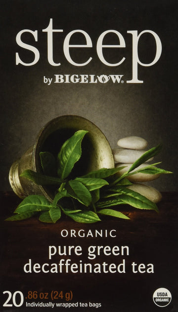 Steep By Bigelow Organic Pure Green Tea, 20 Total Tea Bags