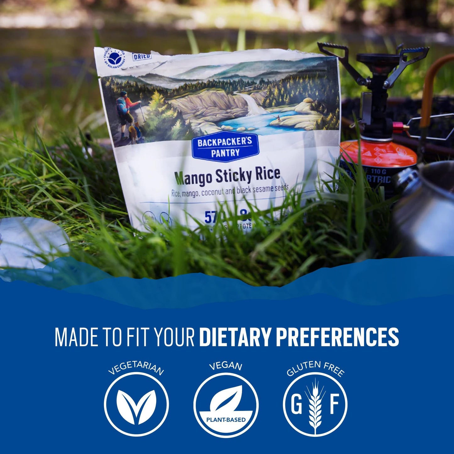 Backpackers Pantry Mango Sticky Rice - Freeze Dried Backpacking & Camping Food - Emergency Food - 8 Grams Of Protein, Vegan, Gluten-Free - 1 Count