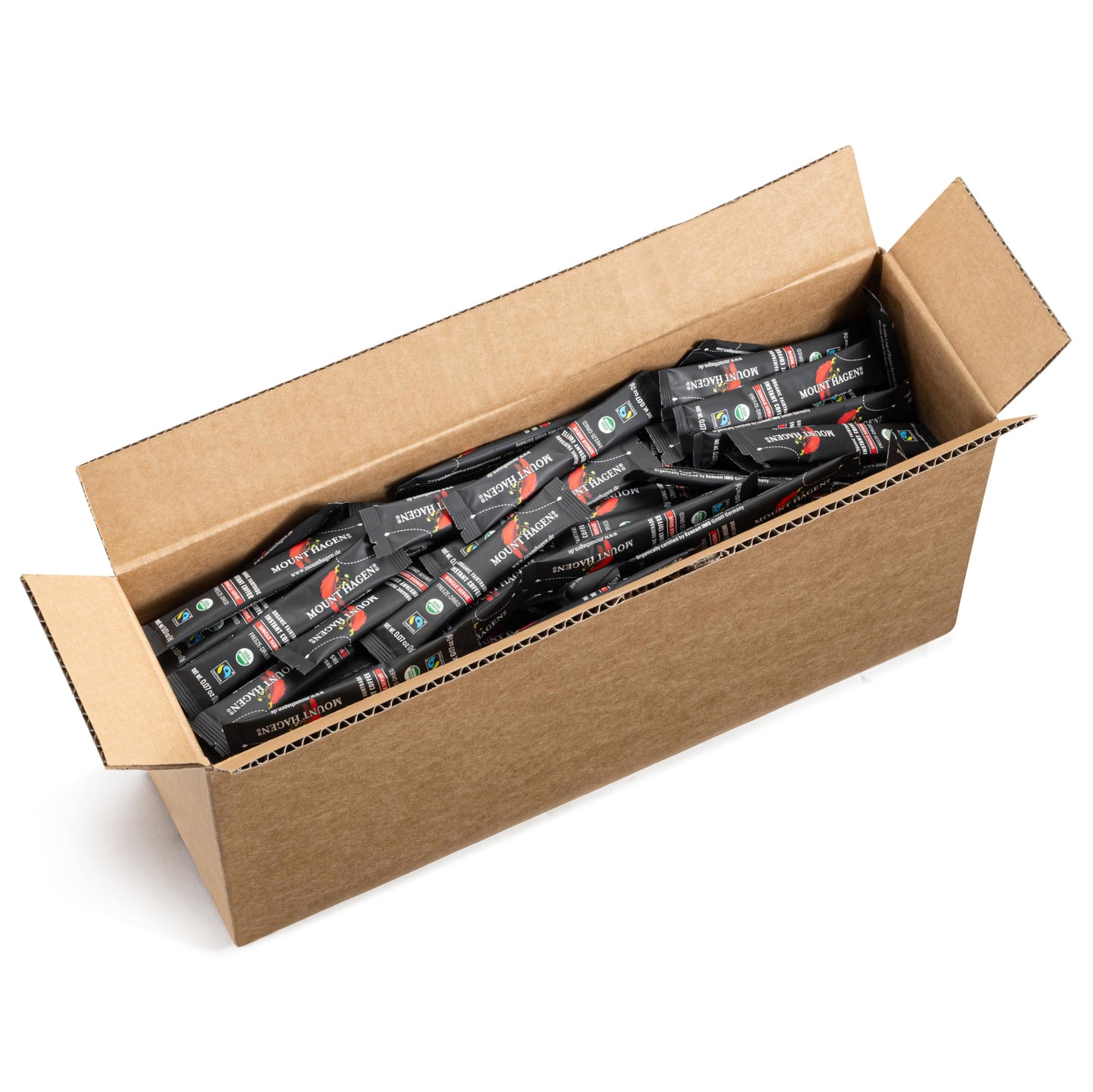 Mount Hagen 250 Count Single Serve Instant Coffee Packets - Bulk Pack | Eco-friendly Instant Coffee, Organic Medium Roast Arabic