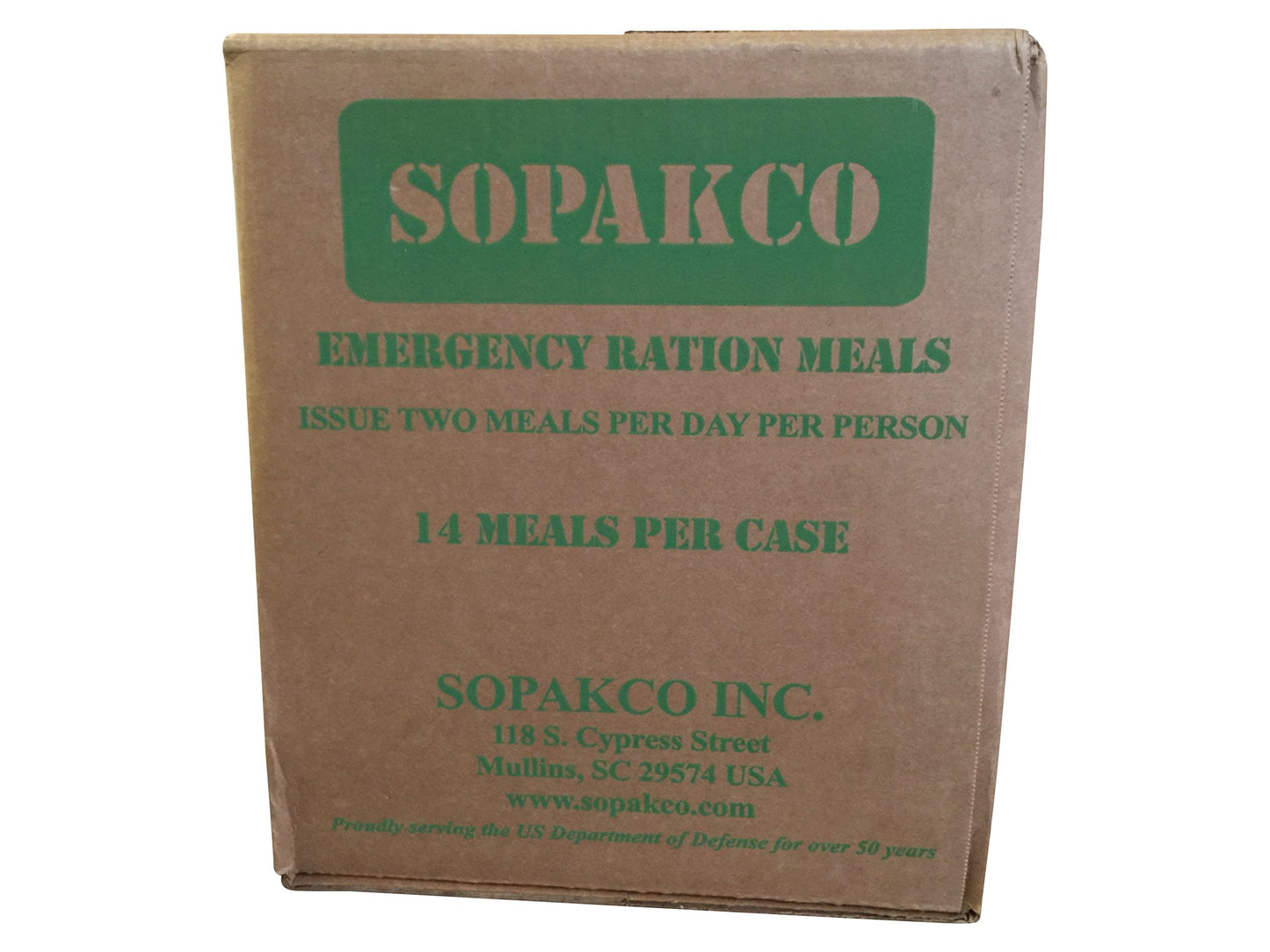 Sopakco Mre Meals Ready To Eat Case Pack Of 14 For Survival And Emergency Green Box
