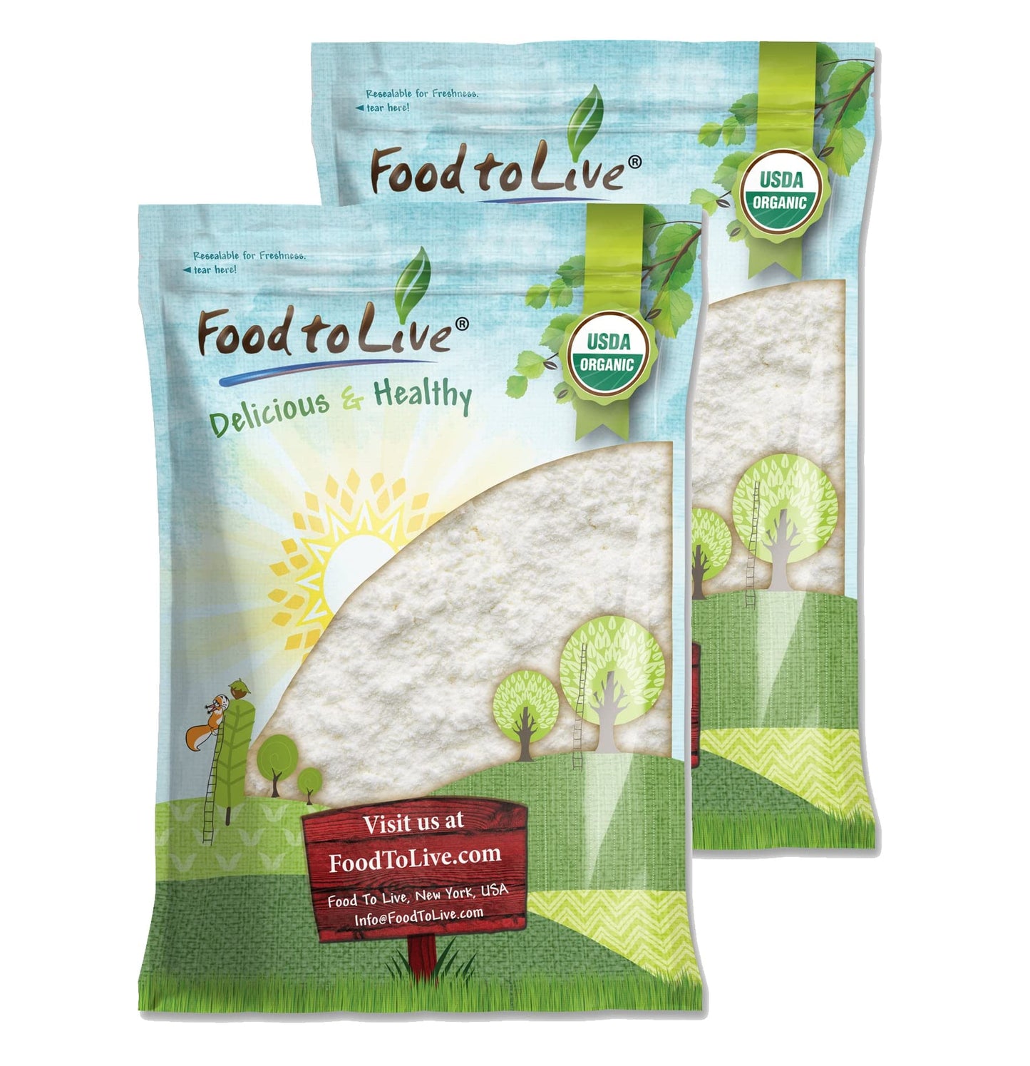 Food to Live Organic Coconut Milk Powder, 14 Pounds - Non-GMO, Dehydrated Fresh Coconut Milk, Pure, Unsweetened, Vegan, Bulk. Da