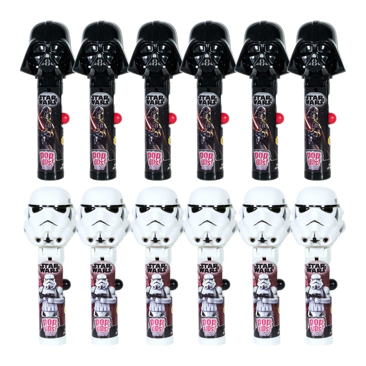 Pop Ups! Star Wars Lollipop Holder | Collectable Star Wars Toy Lollipop Case | Star Wars Party Favors For Goodie Bags, Pi