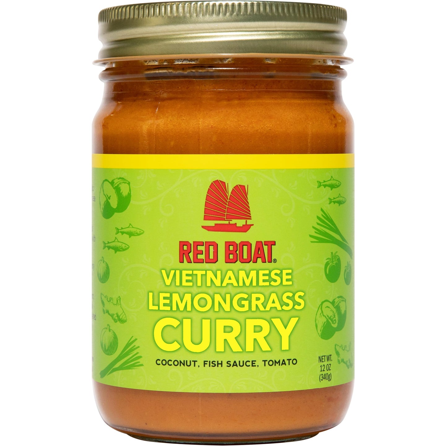 Red Boat Fish Sauce Lemongrass Curry, 12 oz - Complex Flavors, Simple Ingredients, Ready in 20 Minutes