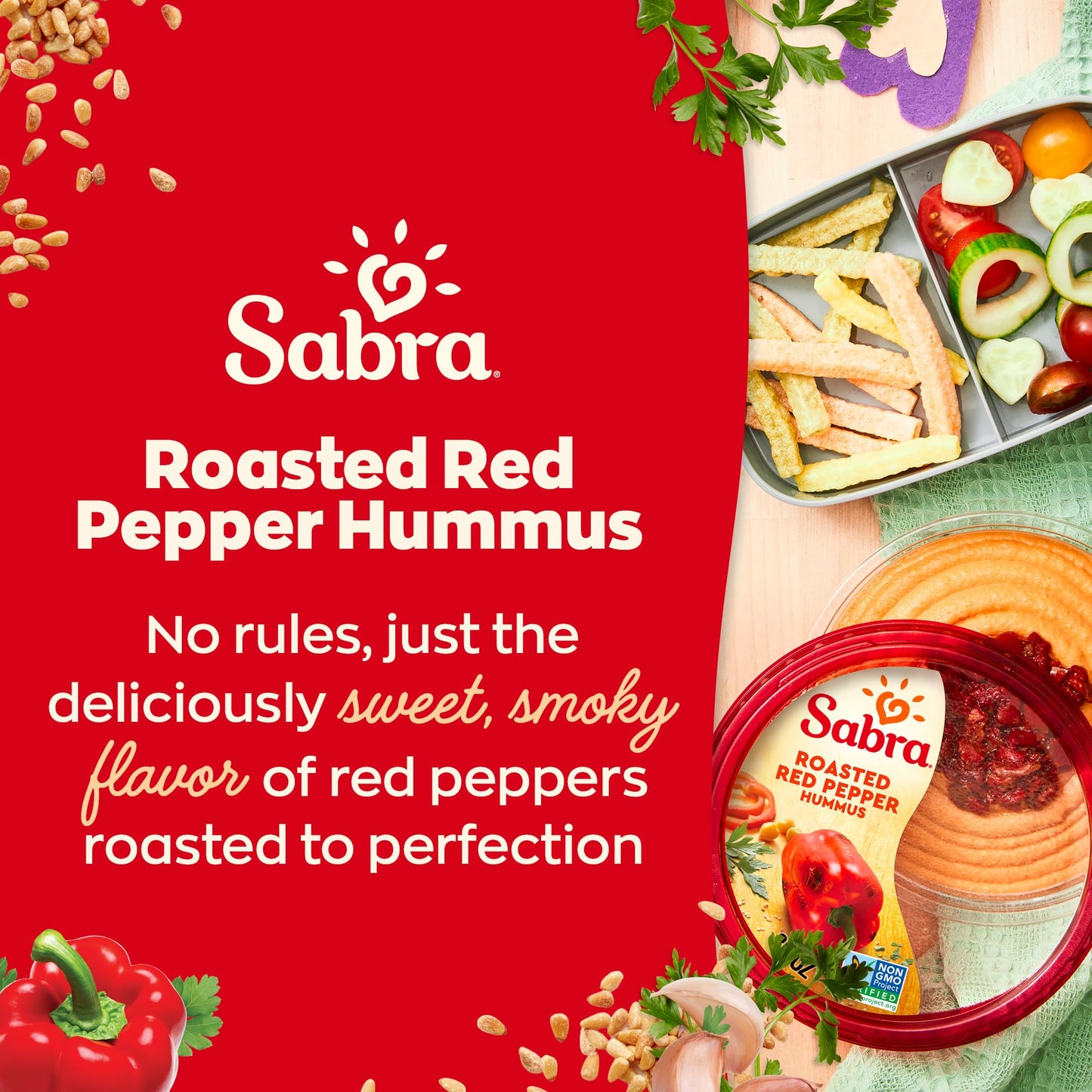 Sabra Roasted Red Pepper Hummus, 10 Oz Tub