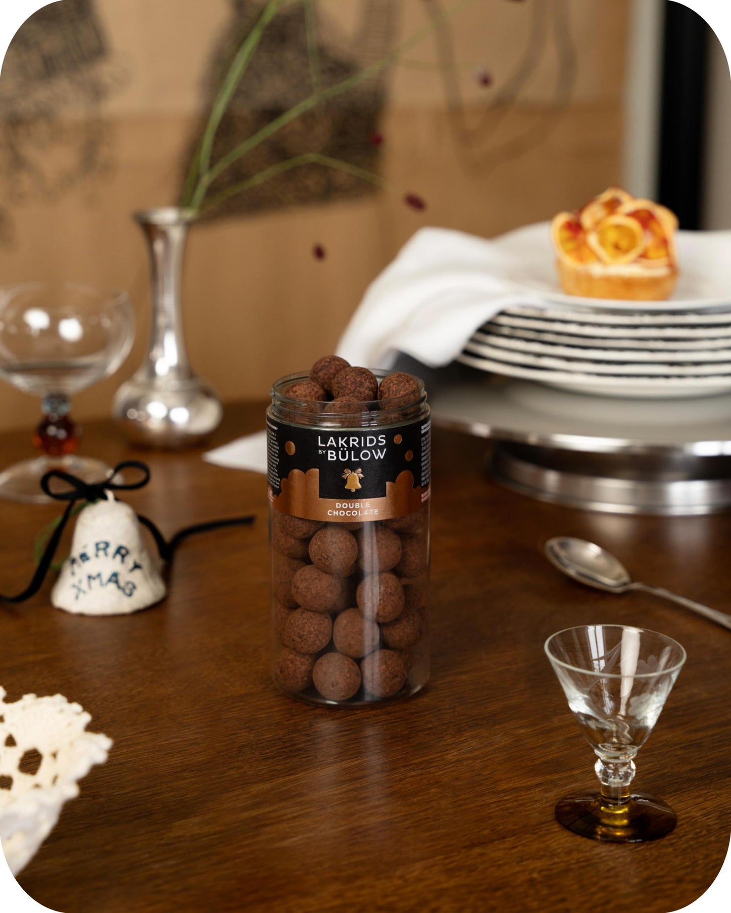 LAKRIDS BY BLOW - Double Chocolate - 10.4 oz - Chocolate Coated Gourmet Licorice with Crunchy Cocoa Nibs