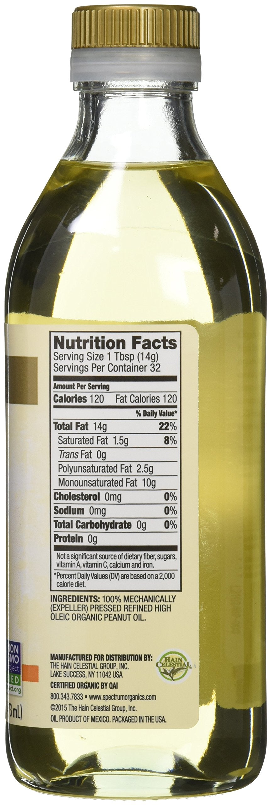Spectrum Naturals Hi Heat Organic Peanut Oil, 16 fl oz