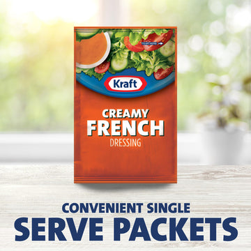 Kraft Creamy French Salad Dressing Single Serve Packet (1.5 Oz Packets, Pack Of 60)