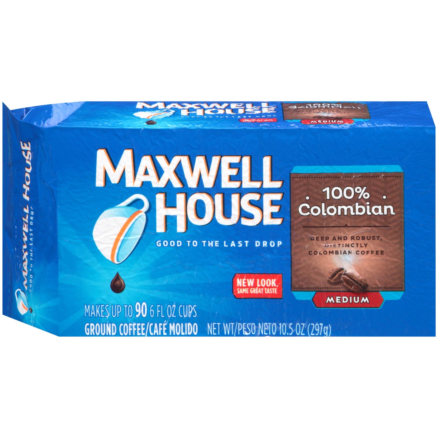 MAXWELL HOUSE Colombian Blend Ground Coffee, Medium Roast, 10.5 Ounce Vacuum Bag, Pack of 3