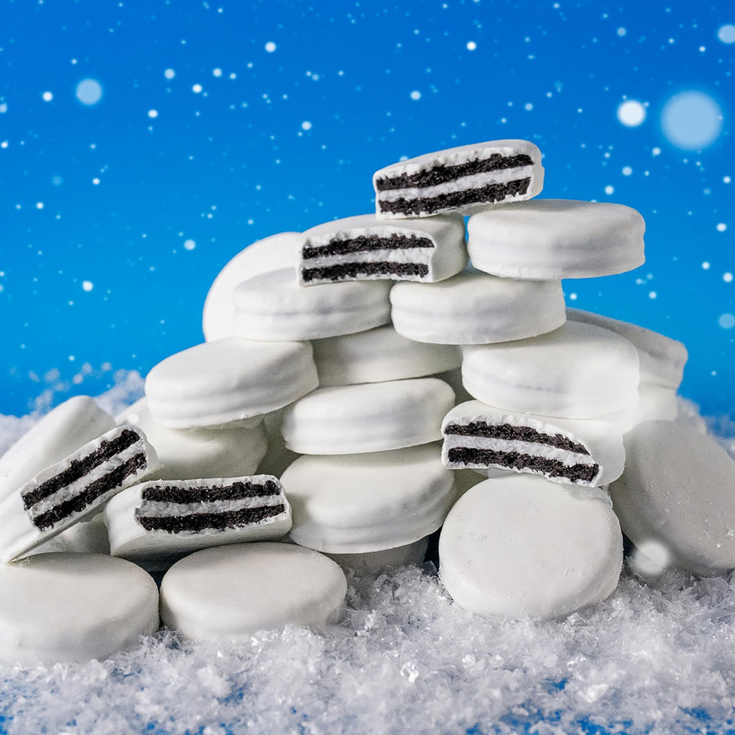 OREO White Fudge Covered Chocolate Sandwich Cookies  Limited Edition Holiday Cookies  8.5 oz