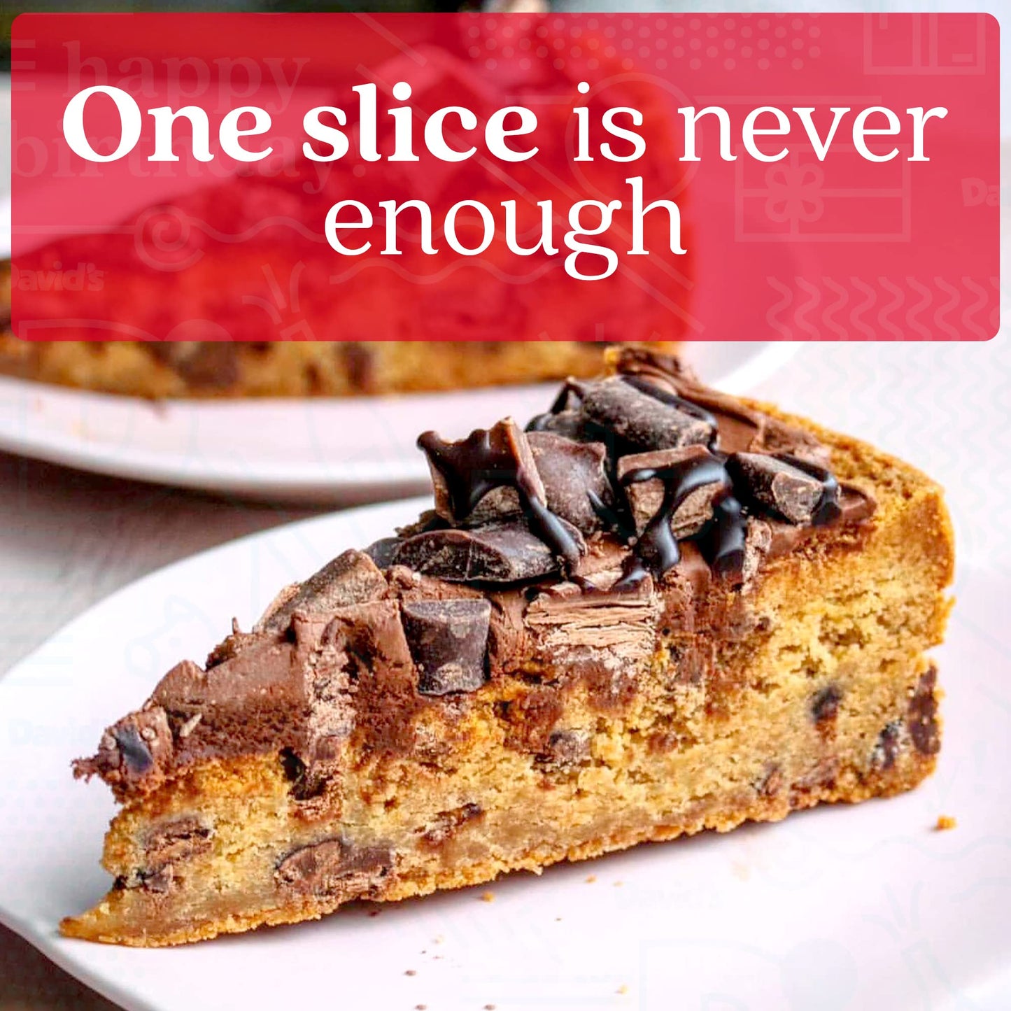 David'S Cookies Chocolate Chip Deep Dish Cookie Pie 10''-Pre-Sliced 14 Pcs. Fresh Gourmet Bakery Dessert Filled With Chocolate C