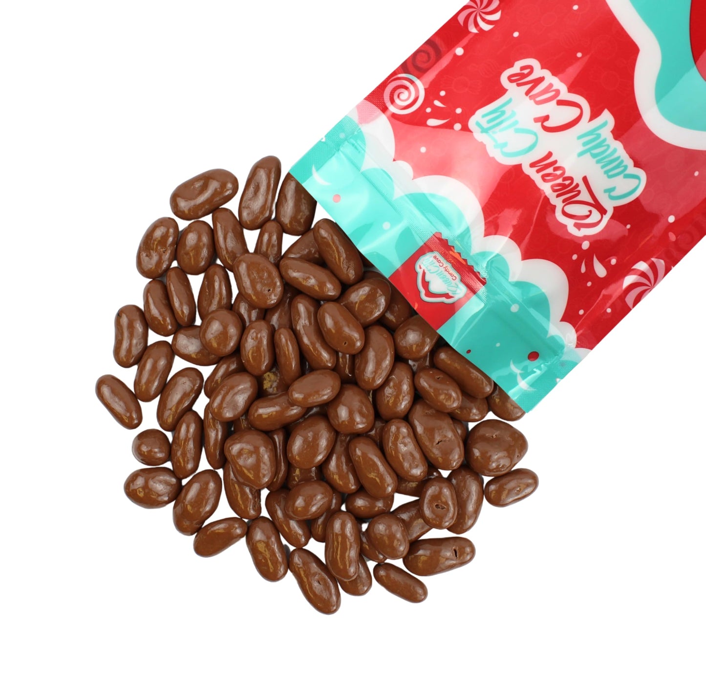 QUEEN CITY CANDY CAVE Milk Chocolate Covered Raisins, 1 Pound, Light Brown, Juicy and Plump Chocolate Raisins