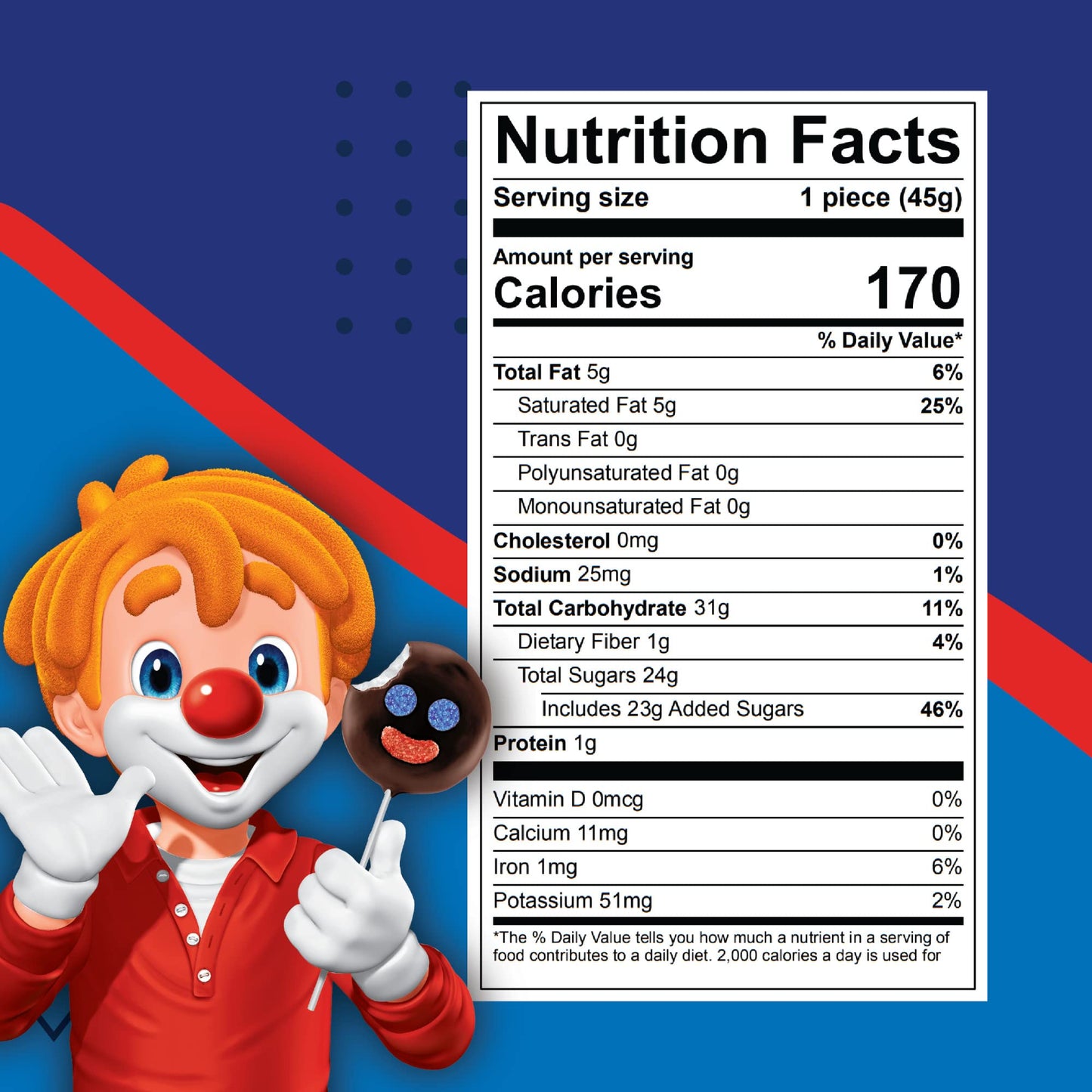 Ricolino Paleta Payaso Marshmallow Lollipops with Chocolate Flavored Coating, 6 Packs, 10 Count Each, Net Weight of 5 Pounds 14.
