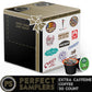Perfect Samplers Extra Caffeine Bold Coffee Single Serve Cups, 30 Count Variety Pack for Keurig K Cup malt-inspired