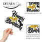 Monmon & Craft Happy Birthday Dog Cake Topper/Puppy Birthday Cake Decor/Baby Shower/Pet Dog 1St Birthday Party Decorations - Bla
