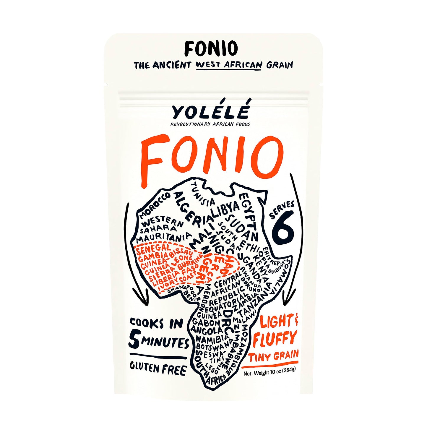 Yolele Fonio African Supergrain Ancient grains Precooked gluten-Free Non gMO Organic Fonio grain Vegan Protein High Fiber Super