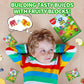 AMOS 4D Vegan Gummy Blocks Candy - Assorted Fruit Flavors  Made with Real Juice  Fun-to-Build Edible Blocks  Fat-Free  (8.47 oz Pack of 1)