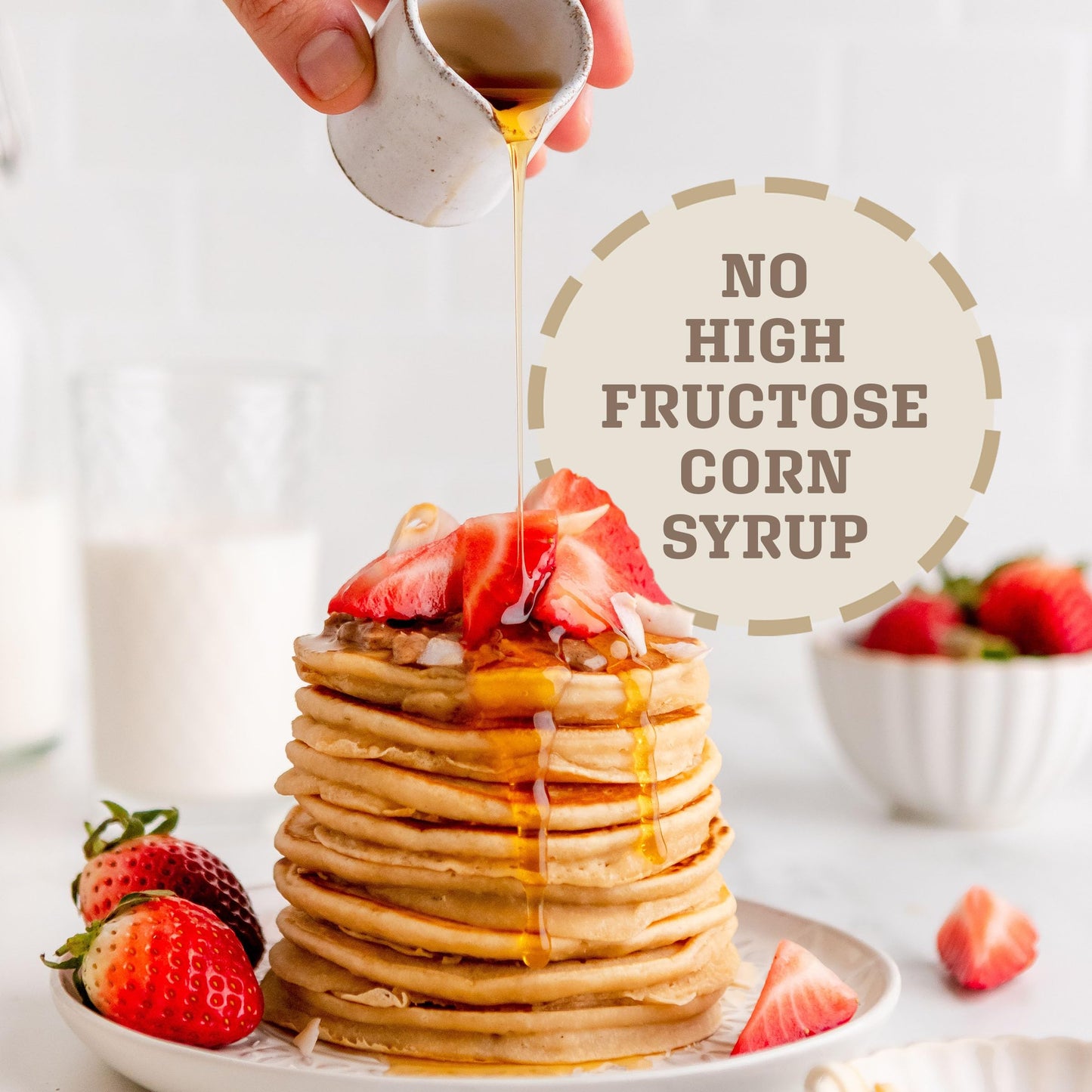 Maple Grove Farms Sugar-Free Strawberry Pancake Syrup, 24 Fl Oz, Model 1179994