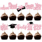 Foldtier 100 Pcs Graduation Cupcake Toppers Congrats Grad Class Of 2024 Graduation Cupcake Picks Diploma Cupcake Toppers Supplie