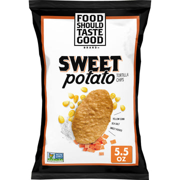 Food Should Taste Good, Gluten Free Sweet Potato Tortilla Chips, 5.5 Oz