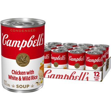 Campbell'S Condensed Chicken With White & Wild Rice Soup, 10.5 Ounce (Pack Of 12) (Packaging May Vary)