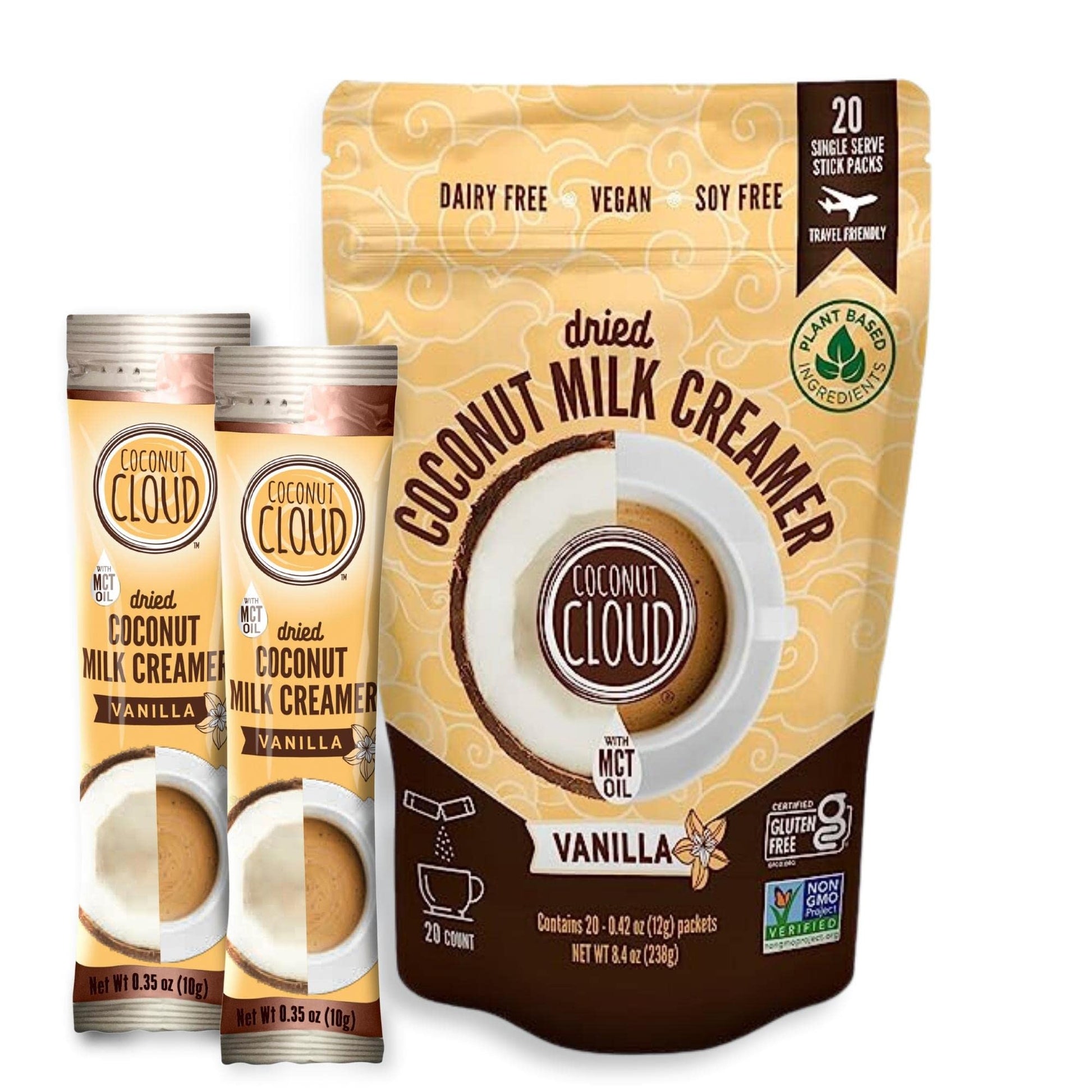 Coconut Cloud Dairy-Free Coffee Creamer, Vegan, Gluten Free, Non-GMO, 0.35 Ounce (Pack of 20)