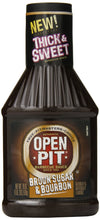 Open Pit Barbecue Sauce, Thick & Sweet Brown Sugar & Bourbon, 18 oz. (Pack of 12)