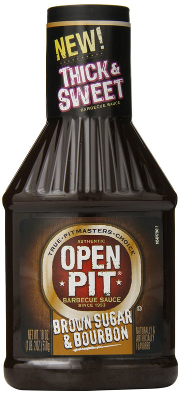 Open Pit Barbecue Sauce, Thick & Sweet Brown Sugar & Bourbon, 18 oz. (Pack of 12)