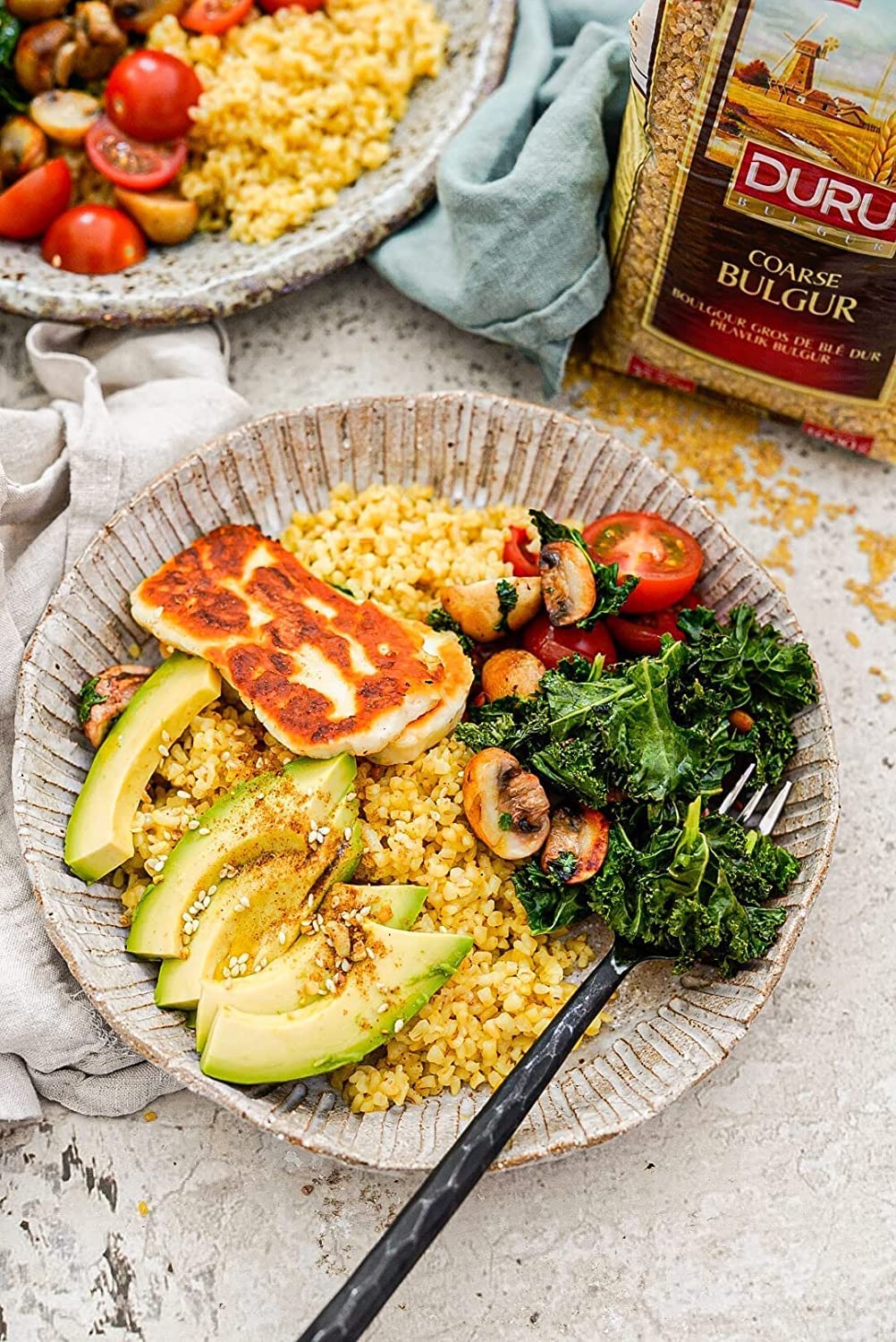 Duru Coarse Bulgur 2000 g, Wheat Berries, 100% Natural and Certificated, High Fiber and Protein, Non-GMO, Great for Vegan Recipe