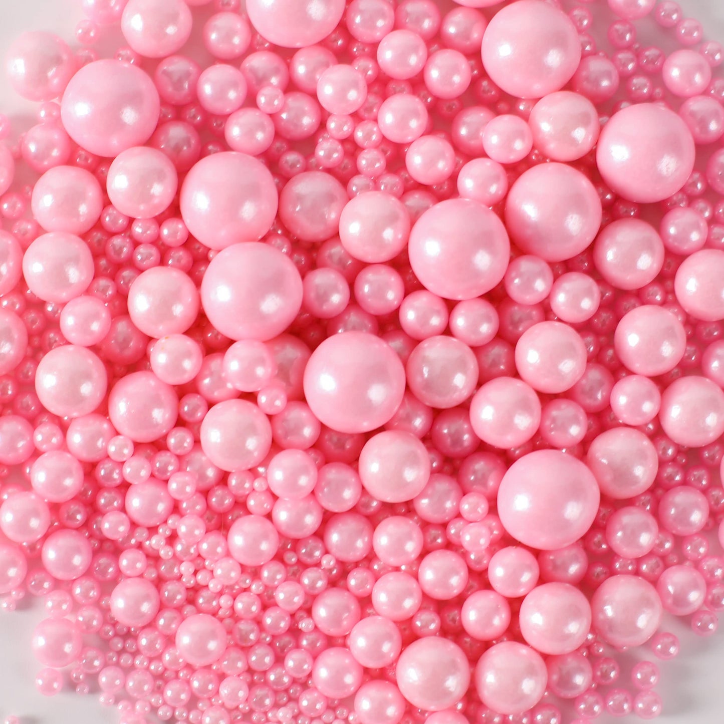 KASVAN Pink Pearl Sugar Sprinkles - Edible Candy Pearls, 130g, Baking Cake Decorations, Ice Cream Toppings, Wedding Supplies
