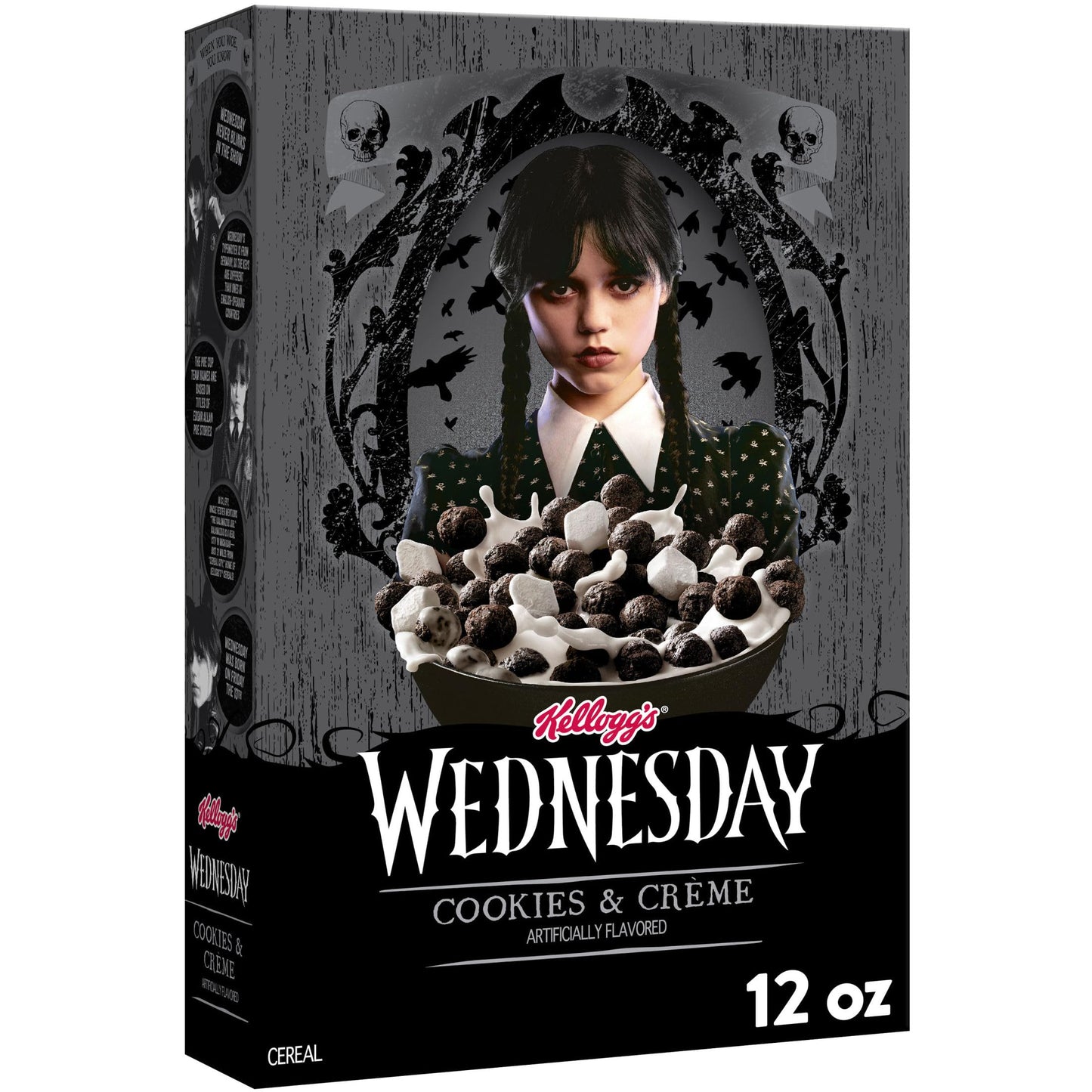 Kelloggs Wednesday Breakfast Cereal  Kids Cereal  Breakfast Food  Cookies and Creme  12oz Box (1 Box)