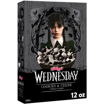 Kelloggs Wednesday Breakfast Cereal  Kids Cereal  Breakfast Food  Cookies and Creme  12oz Box (1 Box)