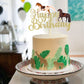 Gyufise 1Pcs Horse Happy Birthday Cake Topper Animal Horse Cake Pick For Equestrian Theme Baby Shower Kids Birthday Party Suppli