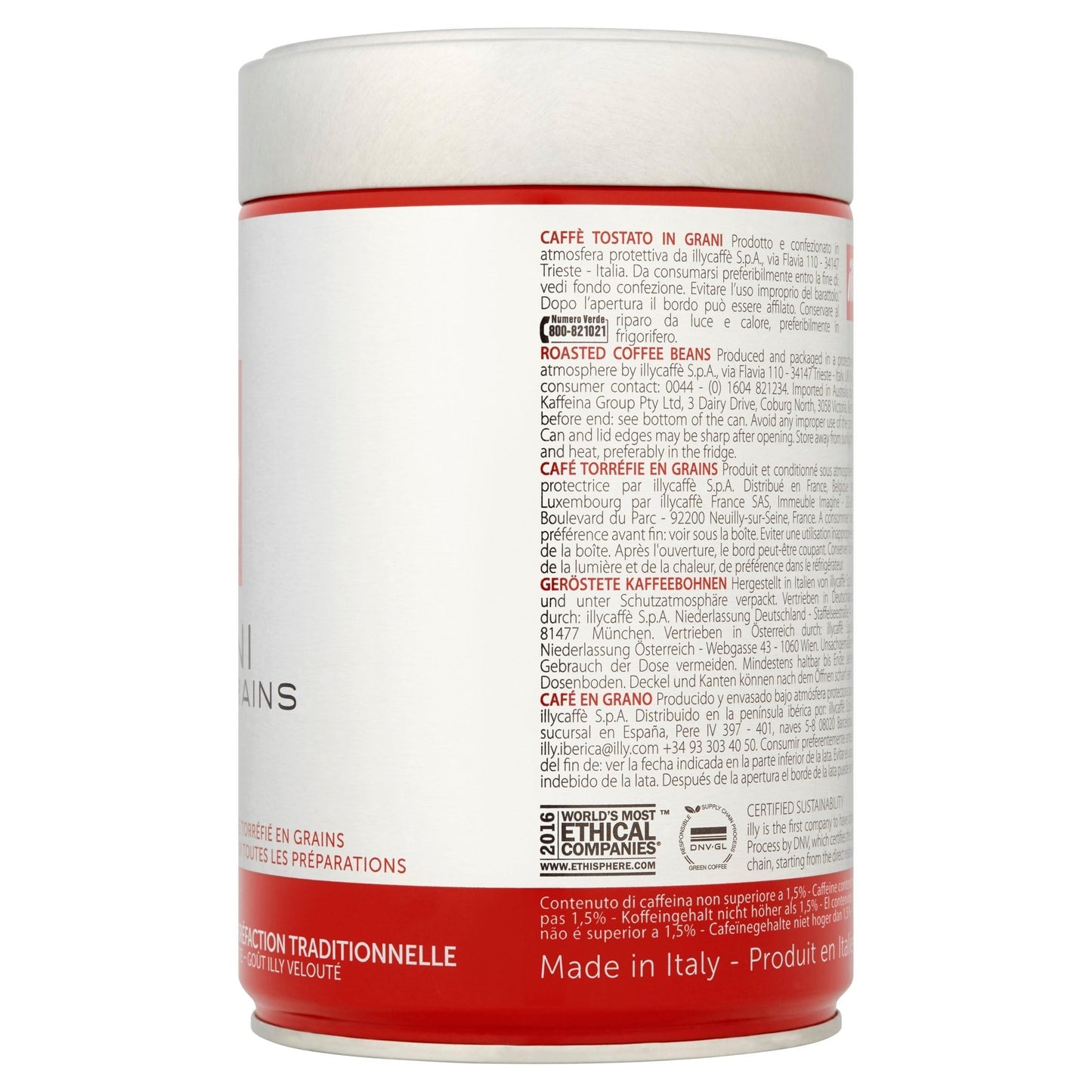 Classico Medium Roast Whole Beans Coffee 8.8oz/250g