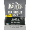 Kettle Brand Potato Chips Krinkle Cut Salt & Fresh Ground Pepper, 1.5 Oz