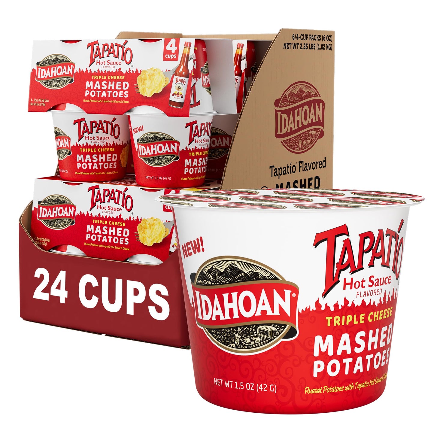 Idahoan Tapatio Mashed Potatoes, 1.5 oz Cup (Pack of 24)