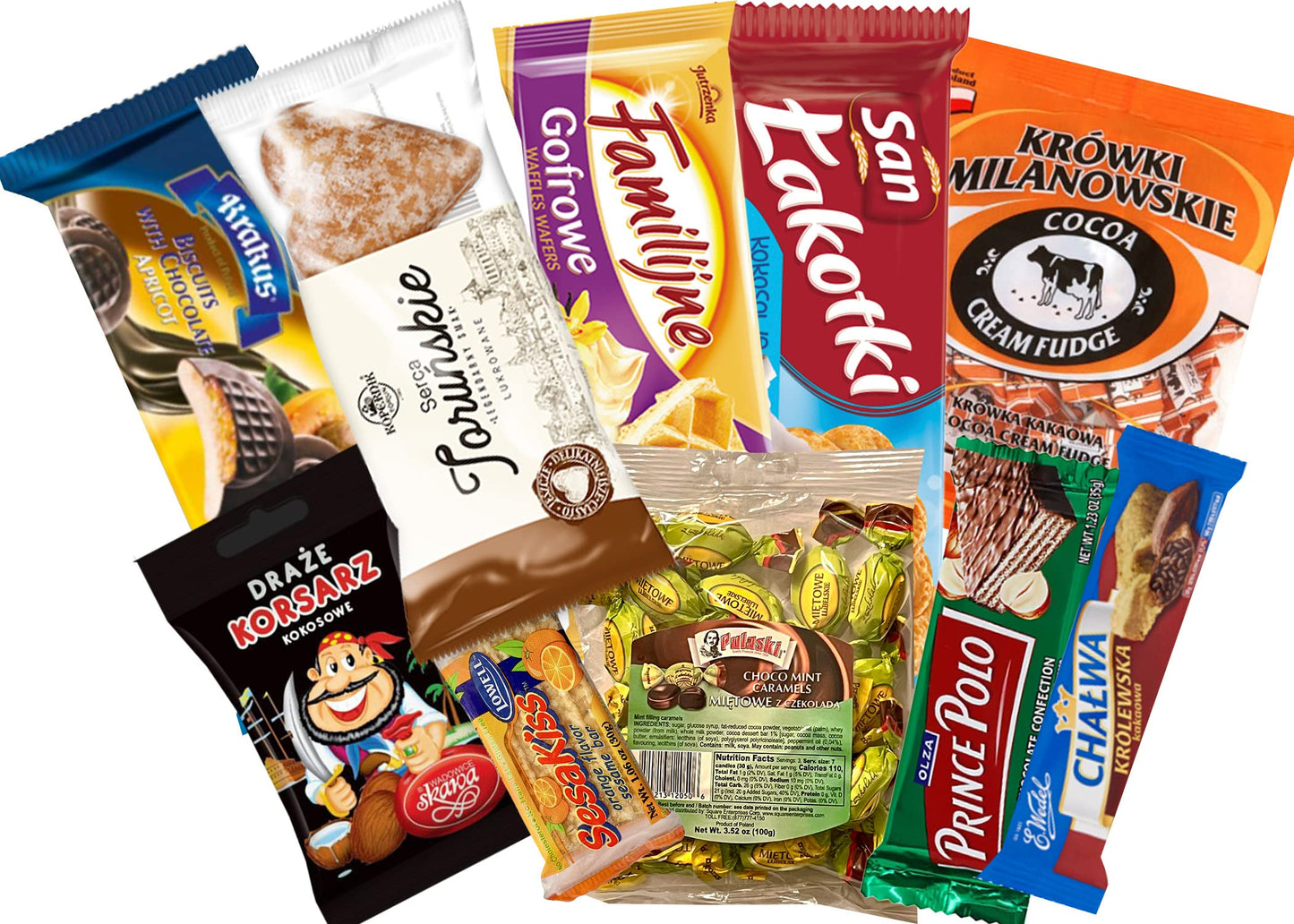 TASTE OF POLAND SWEET BOX Packing by Granda 3.5 lb TRADITIONAL POLISH SWEETS, 10 COUNT