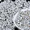 Silver Pearl Sprinkles for Cake Decorating, 6 Sizes Mix 4.6 oz Edible Pearls Sugar Sprinkles for Baking Cupcake Cookies