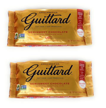 Guittard Baking Chips Morsels 10oz - 2 bags (Semi-Sweet Dairy Free 12oz)