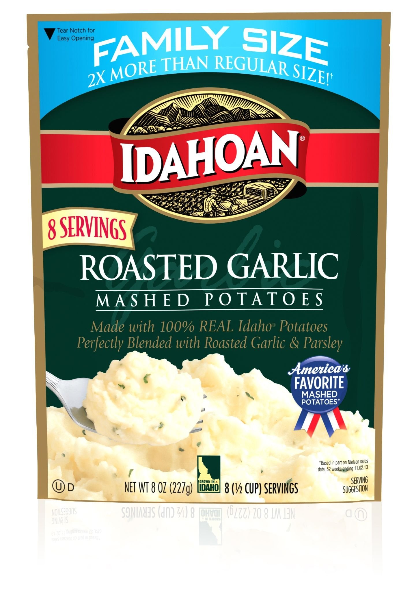 Idahoan Roasted Garlic Mashed Potatoes, 8 Oz