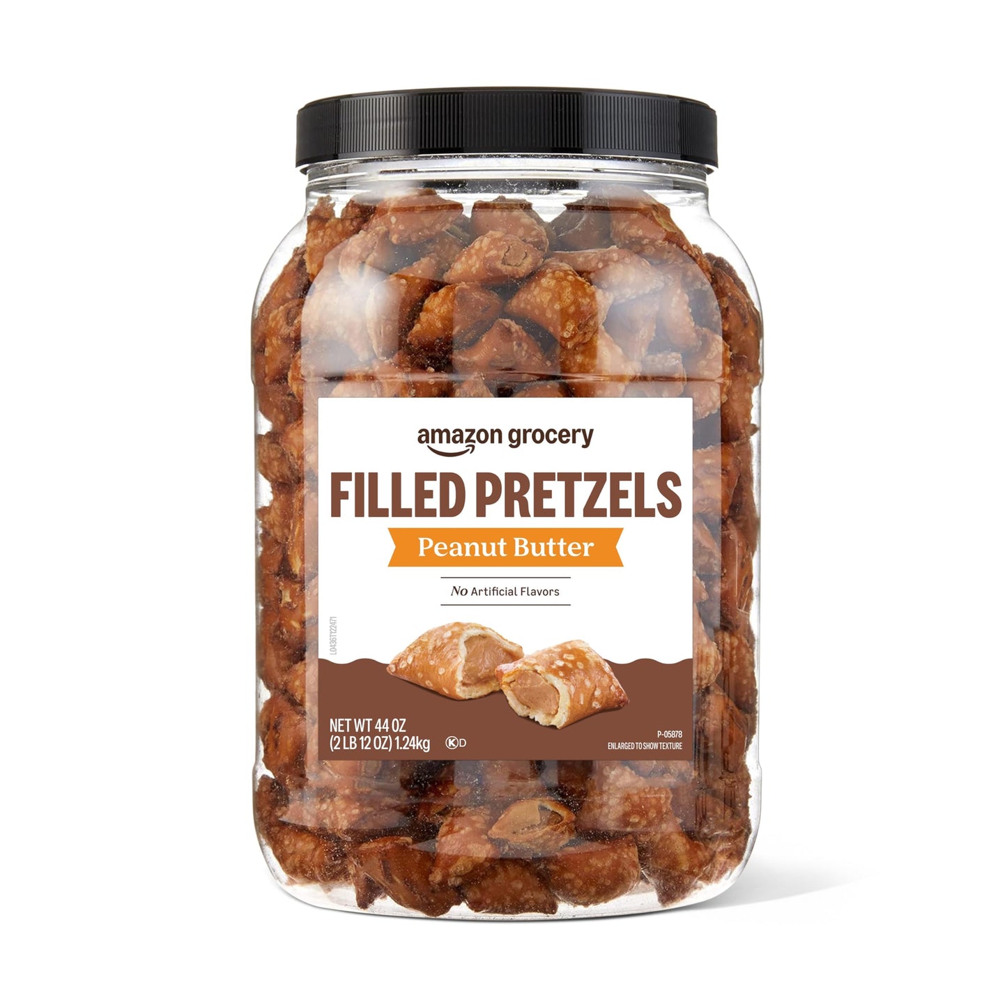 Amazon Grocery Peanut Butter Filled Pretzels, 44 Oz, Pack of 1