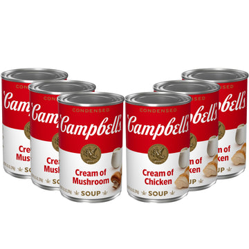Campbell’S Condensed Cream Of Chicken And Cream Of Mushroom Soup Variety Pack, 10.5 Oz Can (6 Pack)