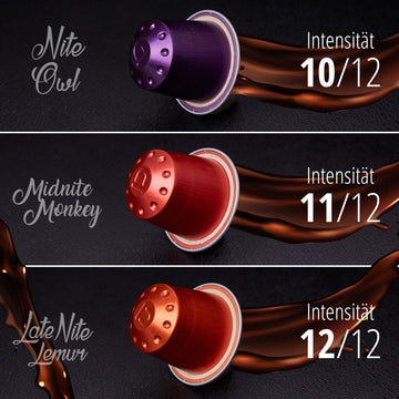 Nite Edition Dark Roast Espresso Variety Pack | 240 Aluminum Coffee compact pieces | Compatible with Nespresso | Intensity 10-12