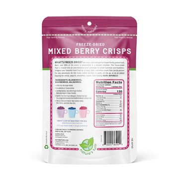 Natures Turn Freeze-Dried Fruit Snacks, Mixed Berry Crisps, Pack Of 2 (1.2 Oz Each)